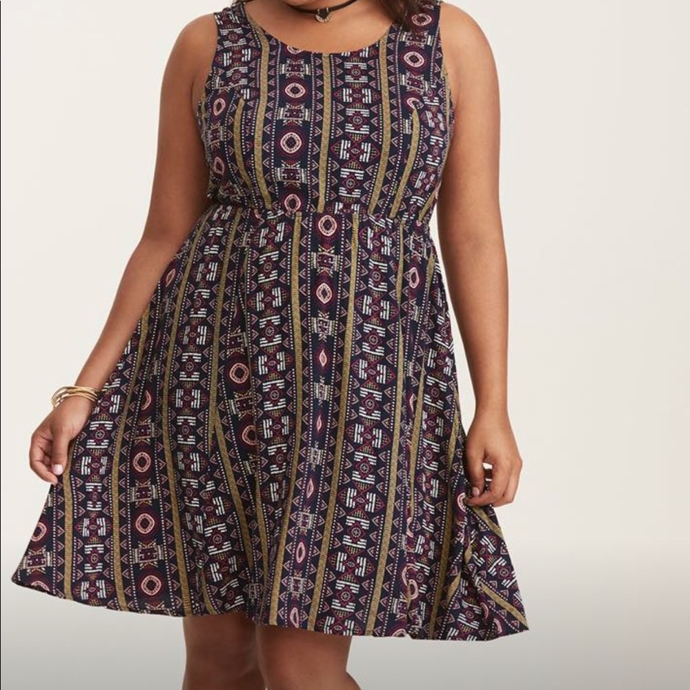 Navy printed Torrid dress